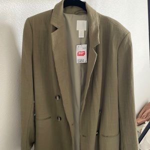H&M Longline Olive Jacket